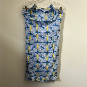 Lilly Pulitzer Strapless 6 Mini Dress Novelty Butterfly Corset style 100% Cotton